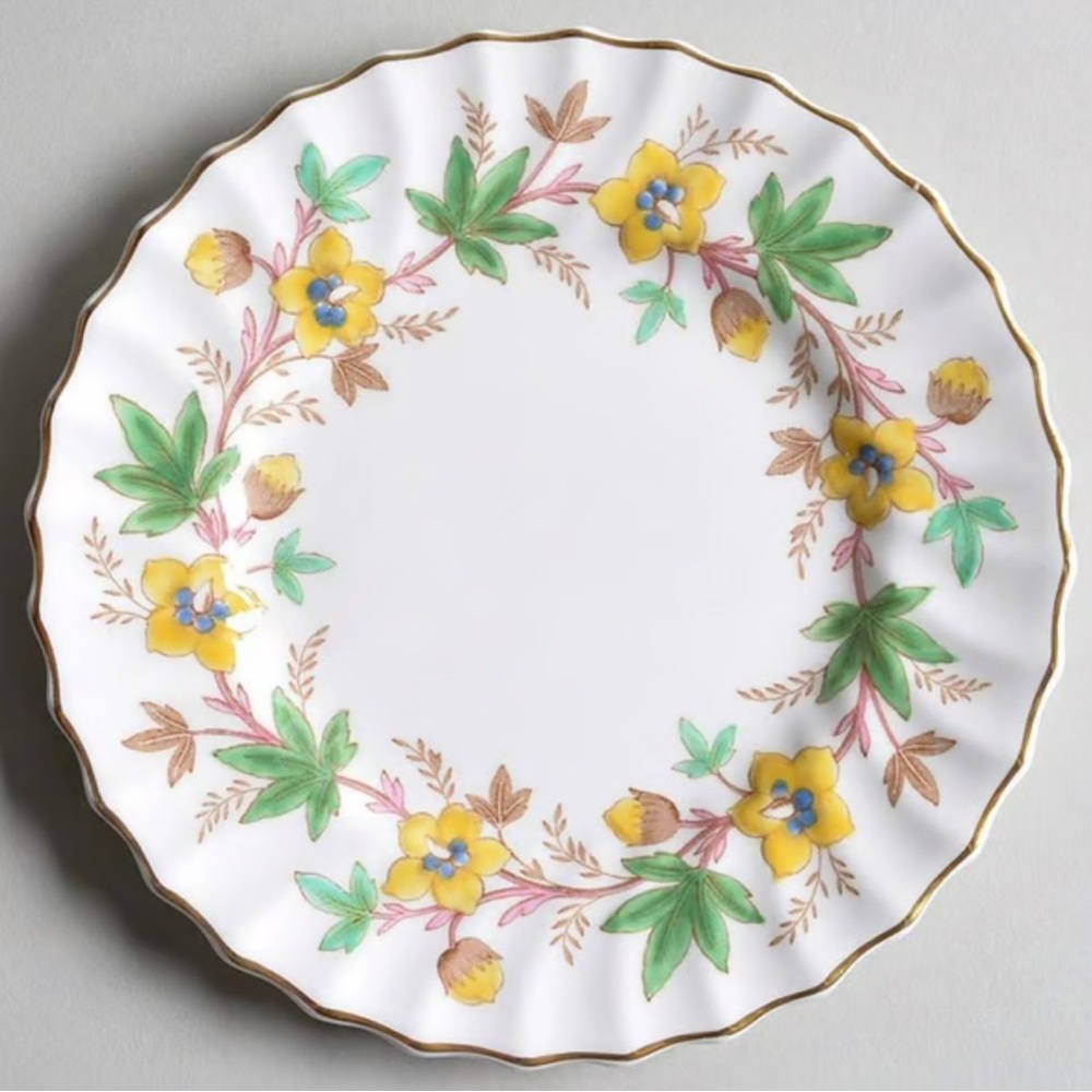 Chatsworth Yellow Green Bread & Butter Plate Set of 4